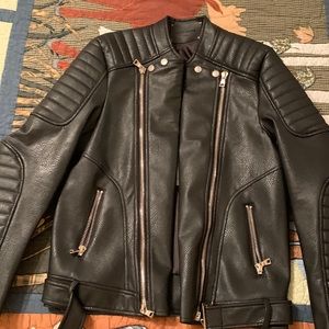 Leather biker jacket.  Excellent condition.